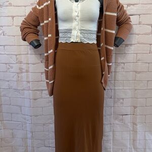 Elegant Brown Women's Skirt